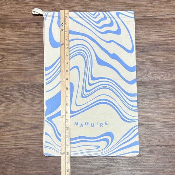 MAGUIRE Blue and Cream Swirl Design Shoe Dust Bag - Picture 4 of 4